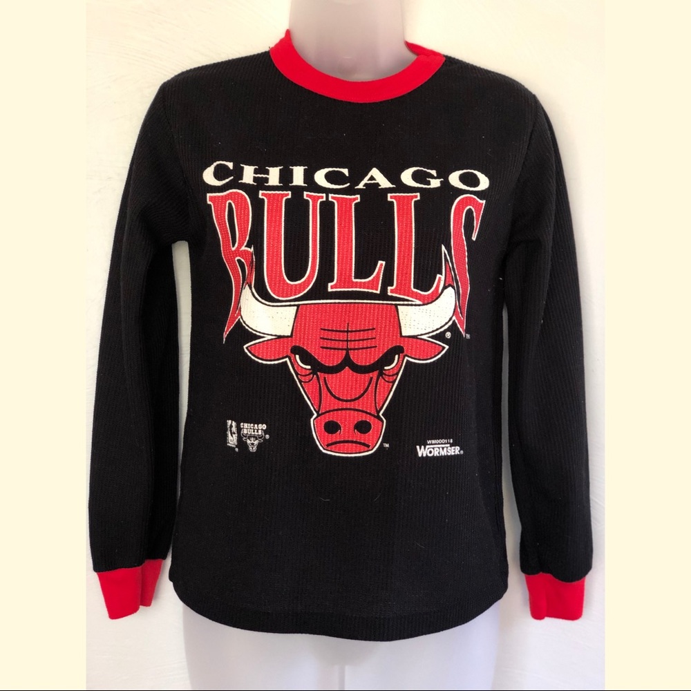 Rare 90s Vintage Chicago Bulls Long Sleeve Thermal